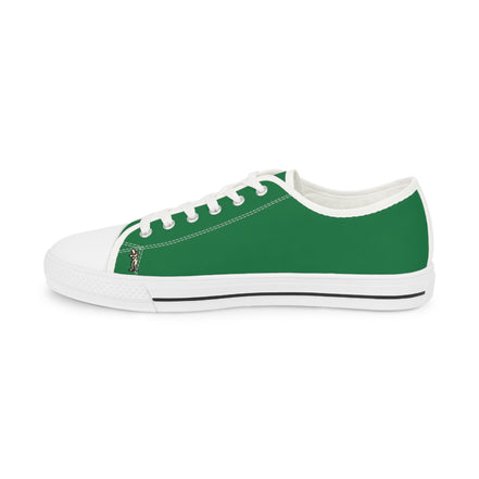 InTense – Men’s Abstract Figure Low-Top Canvas Sneakers – Dark Green Background