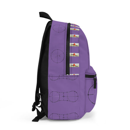 Dr.alf Backpack — Wash Collection Abstract Line Design (Light Purple)