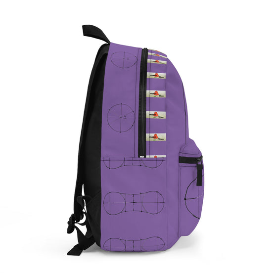 Dr.alf Backpack — Wash Collection Abstract Line Design (Light Purple)