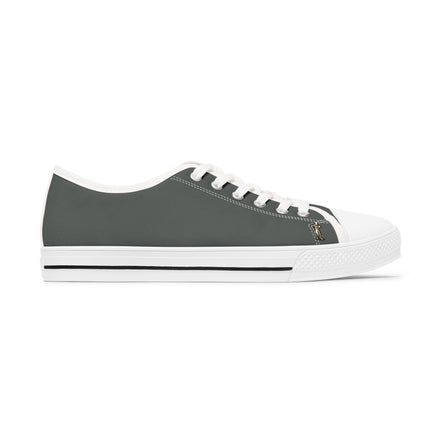 InTense – Women’s Abstract Figure Low-Top Canvas Sneakers – Dark Grey Background