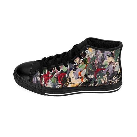 HANK – Women’s High-Top Canvas Sneakers with Abstract Camouflage Print