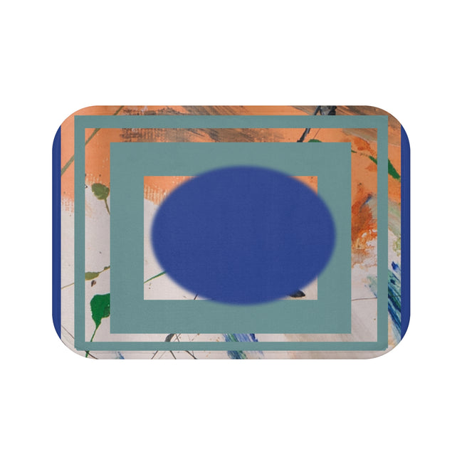 Via Le France Bath Mat — Abstract Coastal Splash Bathroom Rug