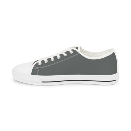I Am – Men’s Surreal Eye Low-Top Canvas Sneakers – Dark Grey Background