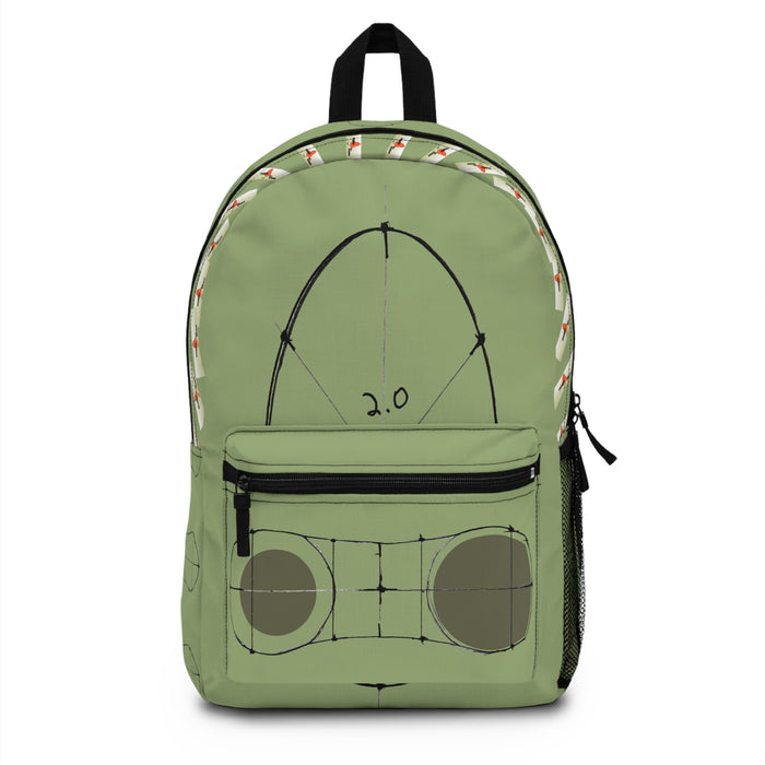 Backpack — Wash Collection Abstract Line Design (green)