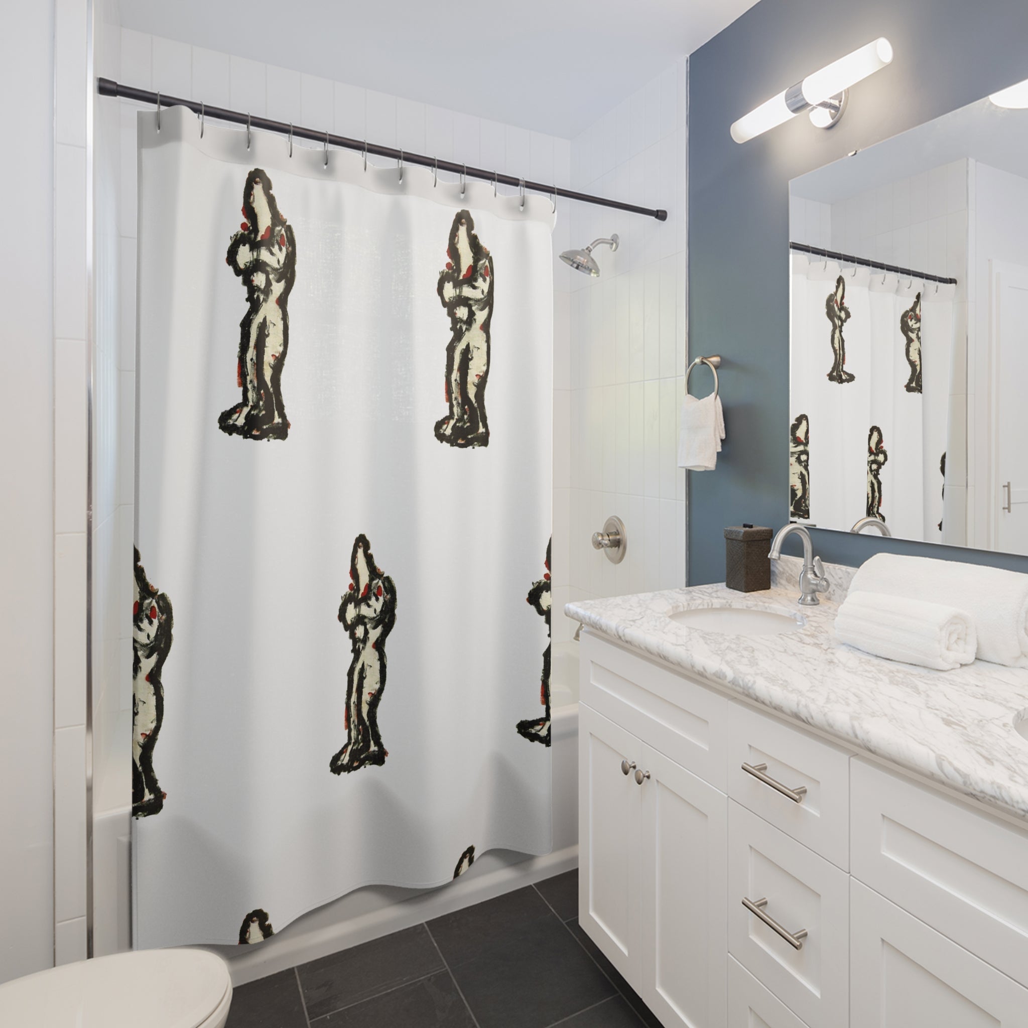 inTense(s) — Abstract Figure Pattern Shower Curtain