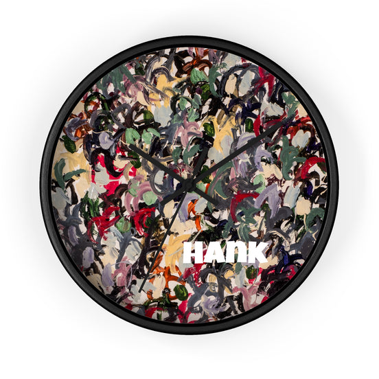 Hank — Abstract Brushstroke Designer Wall Clock (10")