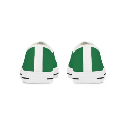 InTense – Men’s Abstract Figure Low-Top Canvas Sneakers – Dark Green Background