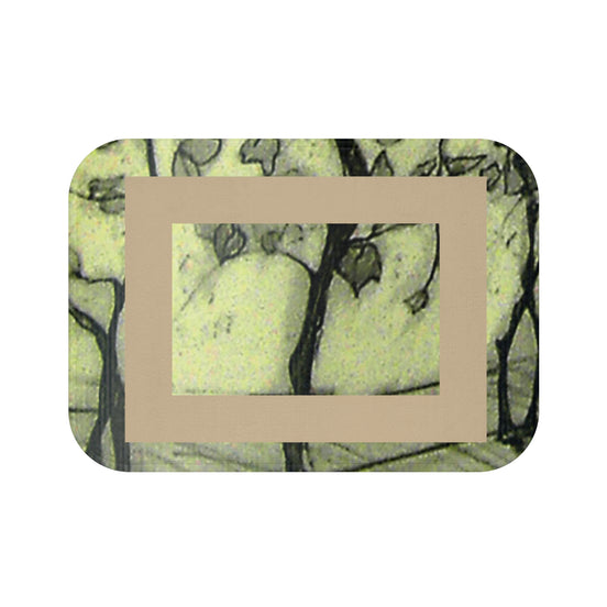Tuscan Bath Mat — Hand-Drawn Landscape (Beige)