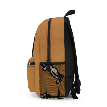 inTense — Abstract Figure Art Backpack (light brown)
