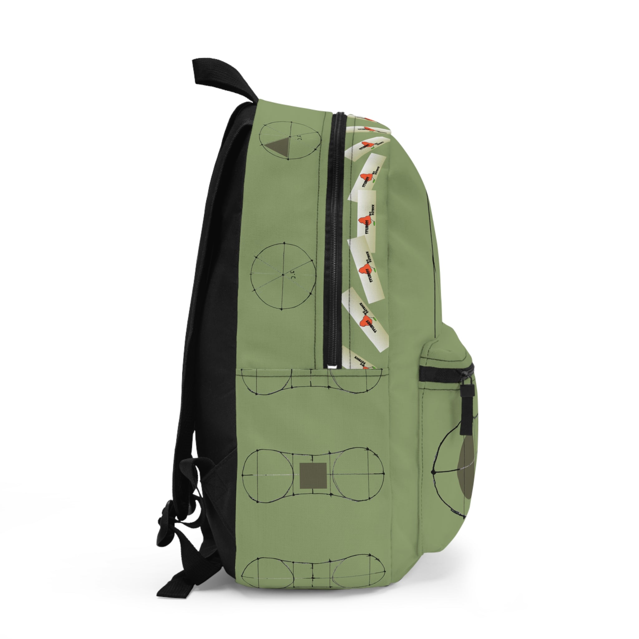 Draft Backpack — Wash Collection Abstract Line Design (green)