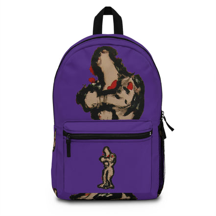 InTense — Abstract Figure Art Backpack (dark purple)