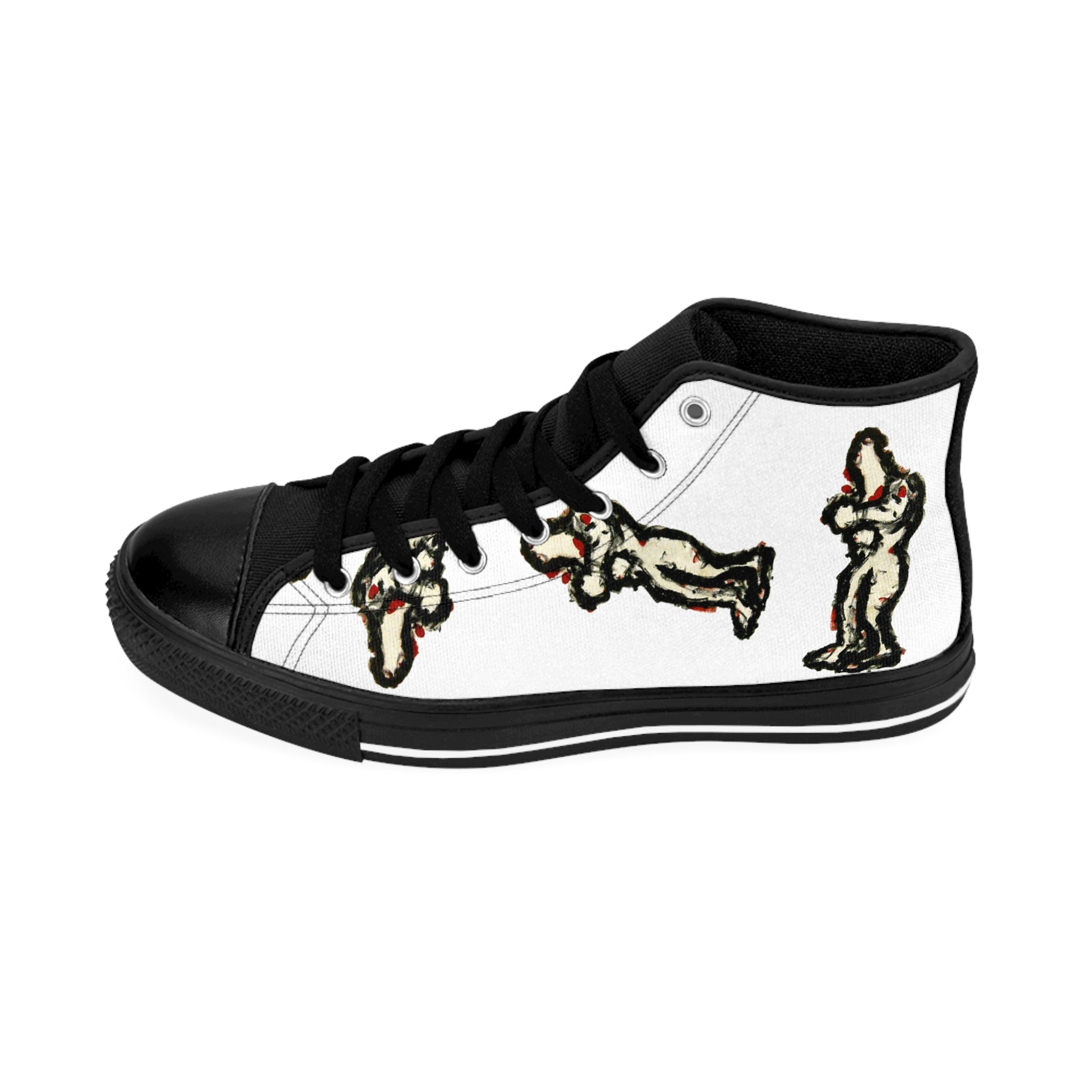 InTense – Men’s Abstract Figure High-Top Canvas Sneakers