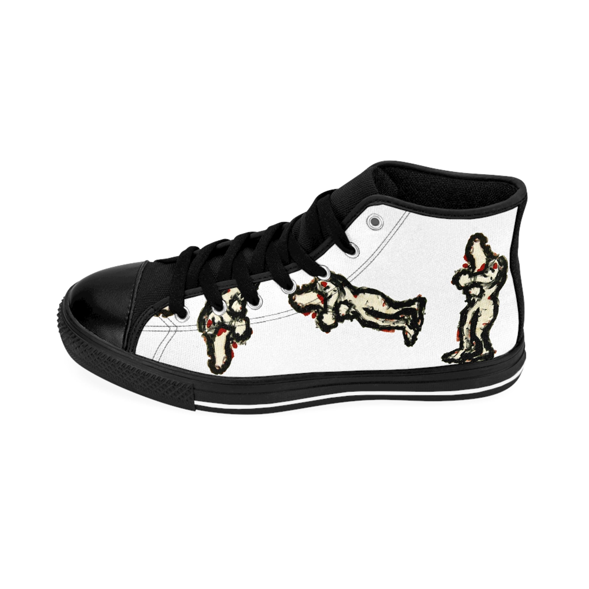 InTense – Women’s Abstract Figure High-Top Canvas Sneakers