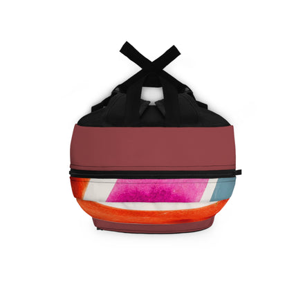 Colorwash Stripes Backpack (Clay) — Watercolor Stripe Art Backpack