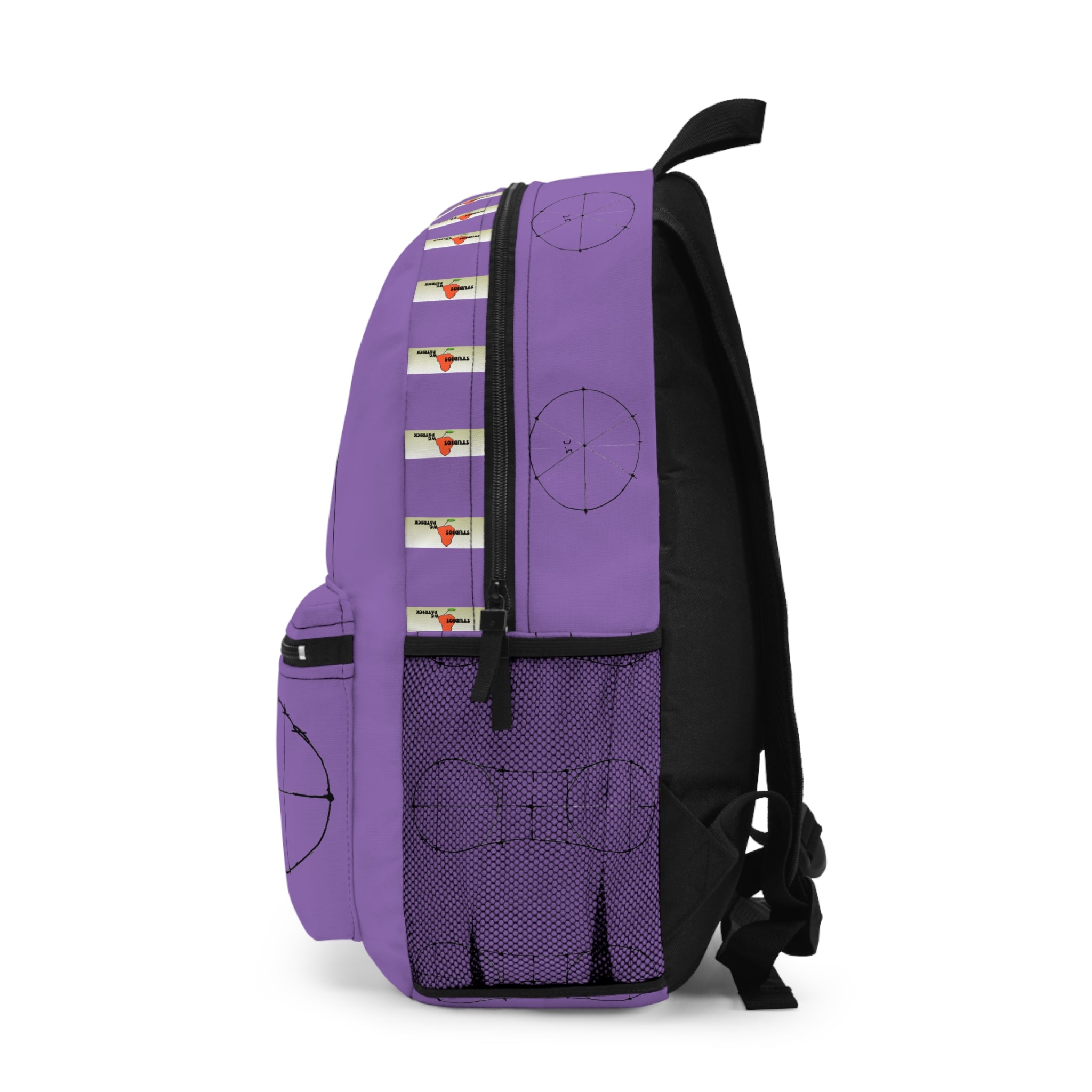 Dr.alf Backpack — Wash Collection Abstract Line Design (Light Purple)