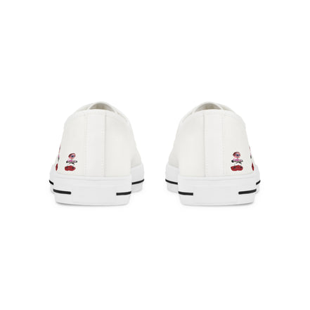 I Am – Men’s Surreal Eye Low-Top Canvas Sneakers – White Background