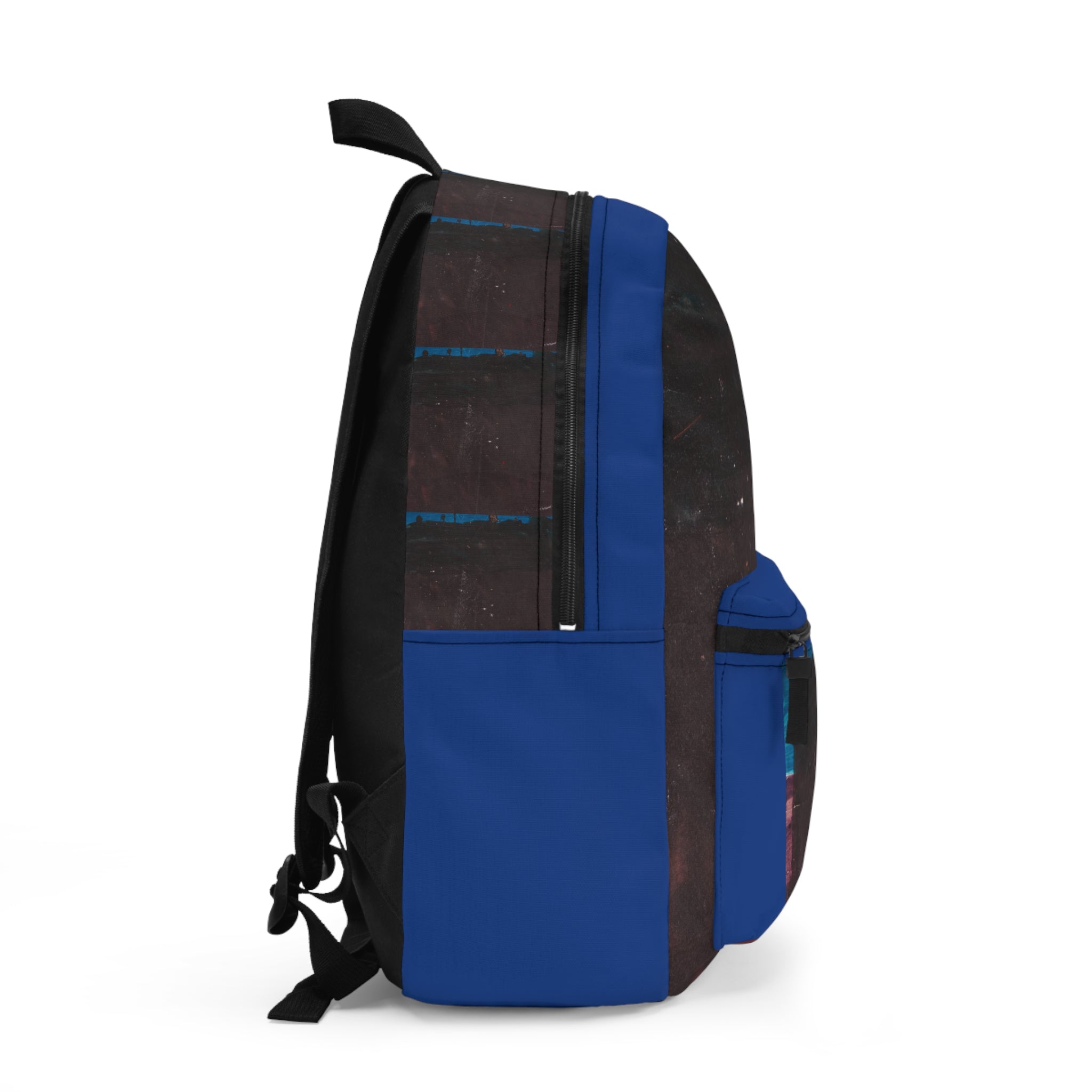 Mountain Range – Blue Accent Abstract Paint Art Backpack & Travel Bag