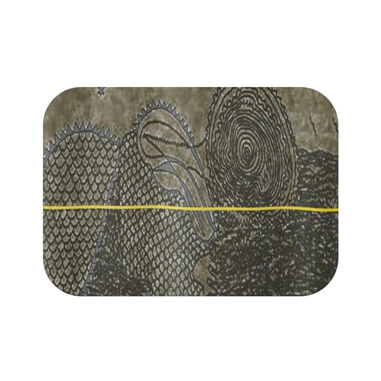 Neutral Brown Shower Curtain — Textured Modern Bathroom Decor with Gold Accent