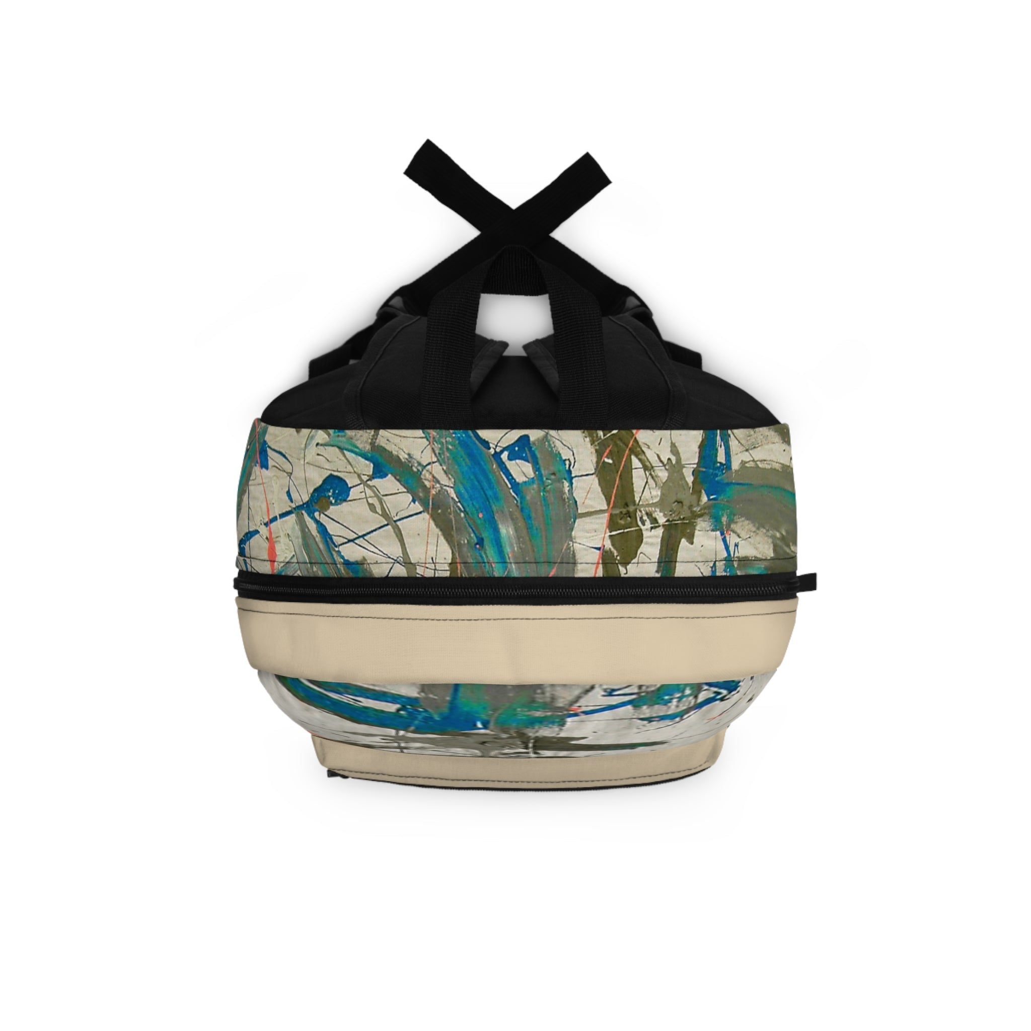 Splash Artistic Paint Splash School Backpack (creme)