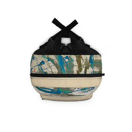 Splash Artistic Paint Splash School Backpack (creme)