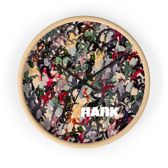 Hank — Abstract Brushstroke Designer Wall Clock (10")