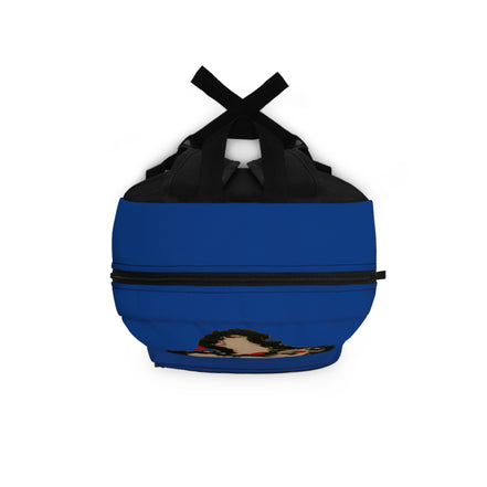 InTense — Abstract Figure Art Backpack (dark blue)