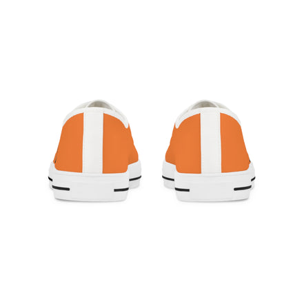 InTense – Men’s Abstract Figure Low-Top Canvas Sneakers – Bright Orange Background