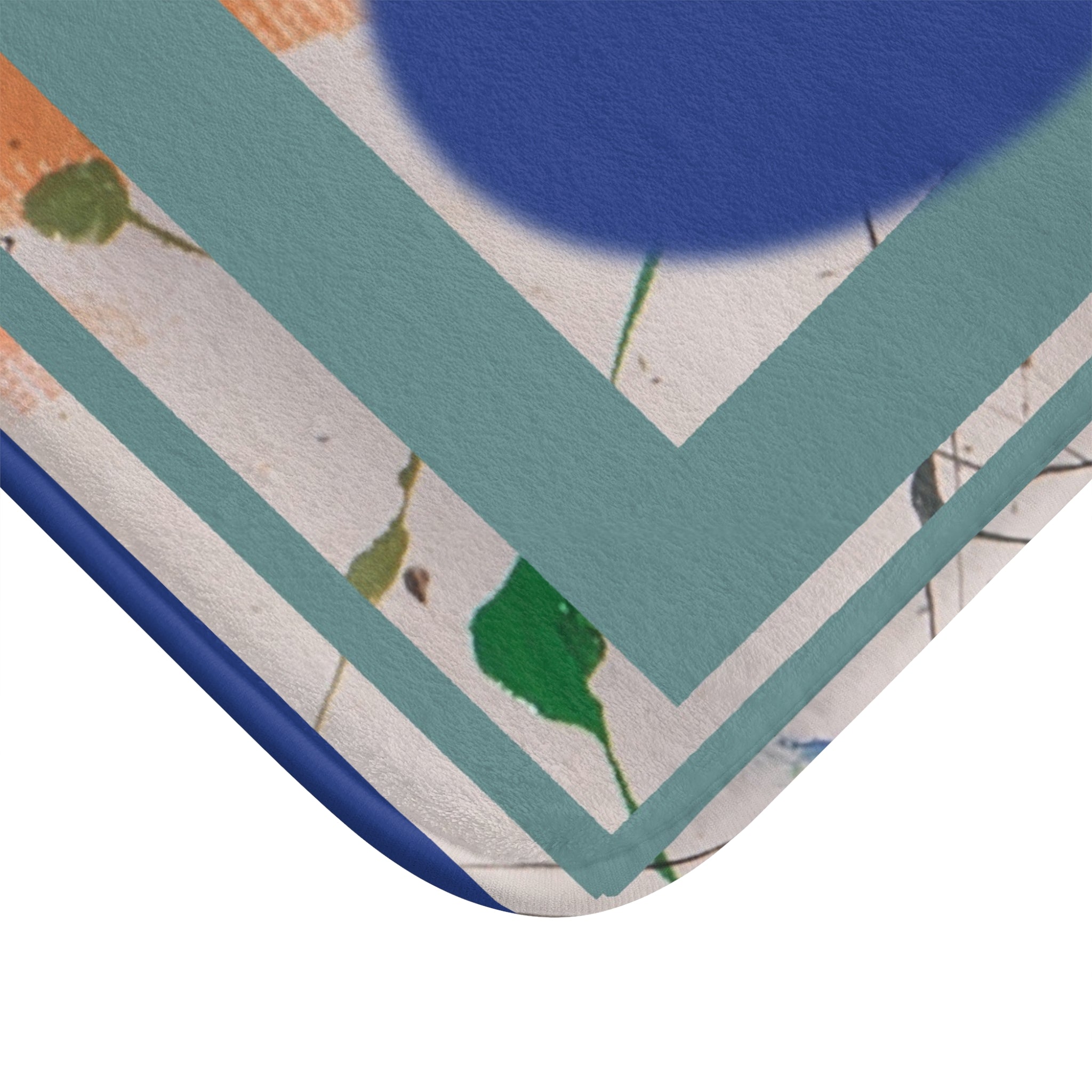 Via Le France Bath Mat — Abstract Coastal Splash Bathroom Rug