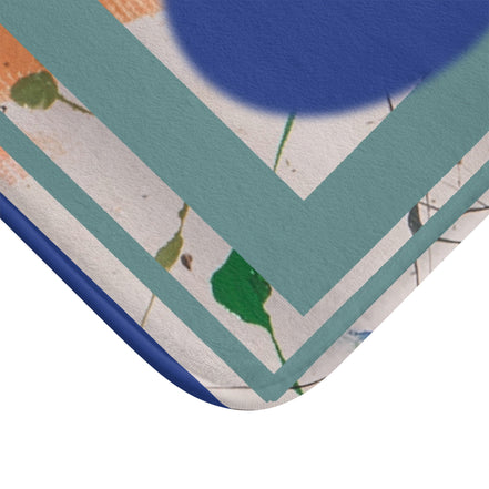 Via Le France Bath Mat — Abstract Coastal Splash Bathroom Rug