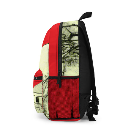 Tuscan Designer Backpack – Red Landscape Art