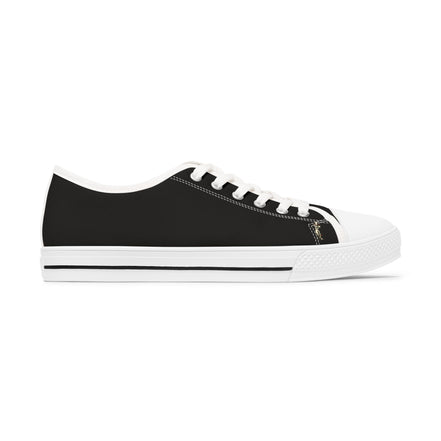 InTense – Women’s Abstract Figure Low-Top Canvas Sneakers – Black Background
