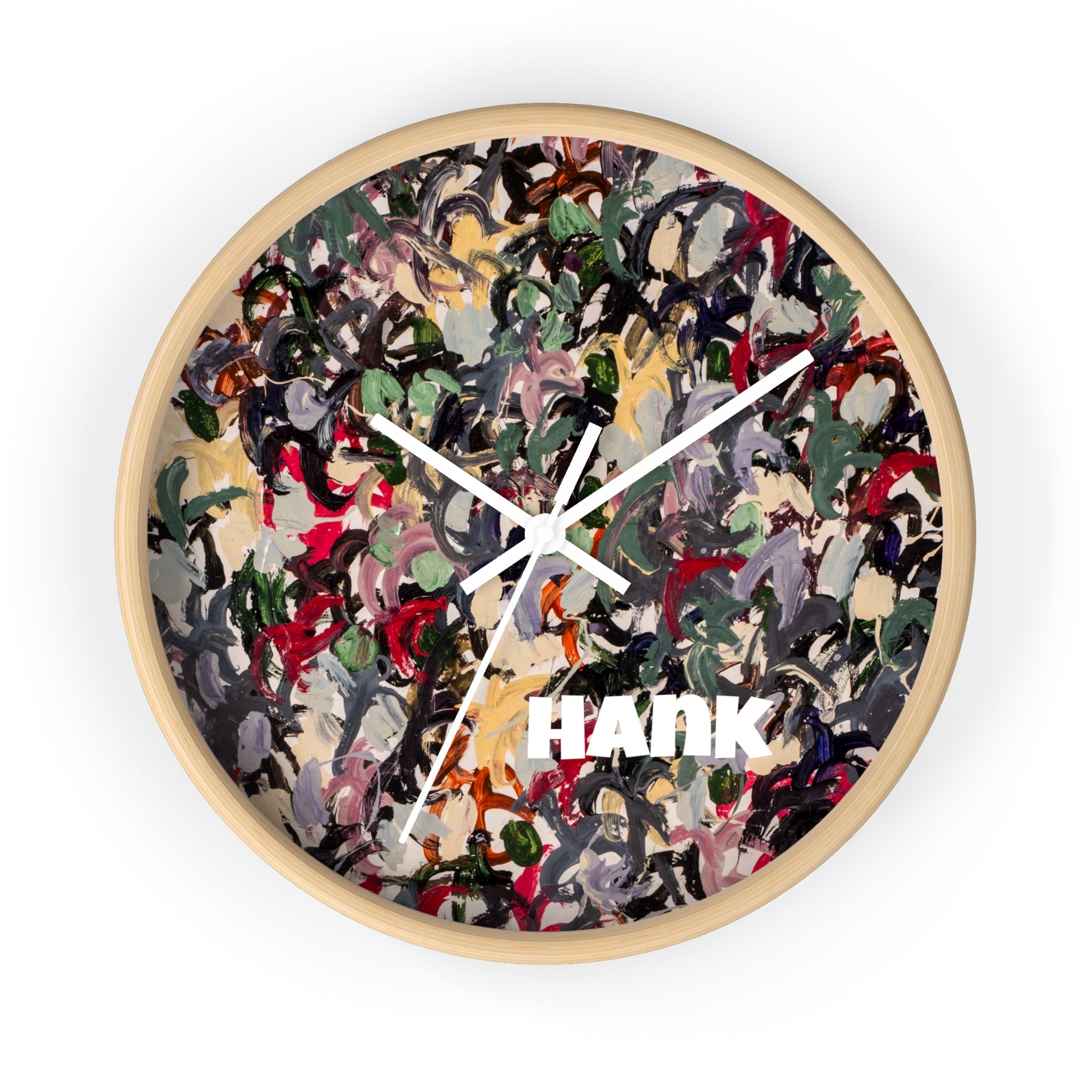Hank — Abstract Brushstroke Designer Wall Clock (10