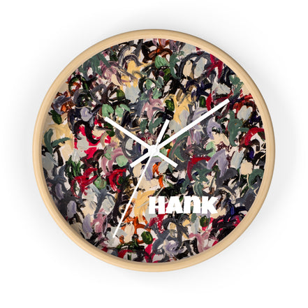 Hank — Abstract Brushstroke Designer Wall Clock (10")