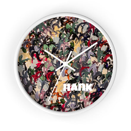 Hank — Abstract Brushstroke Designer Wall Clock (10")