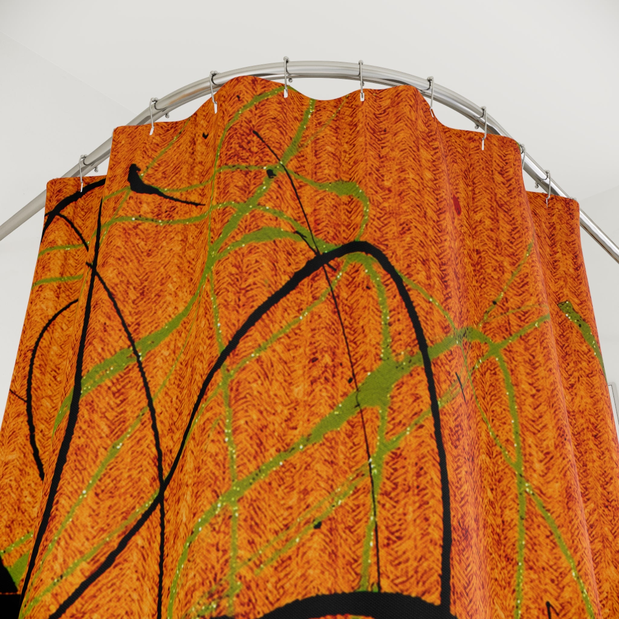 Sunset — Warm Abstract Shower Curtain