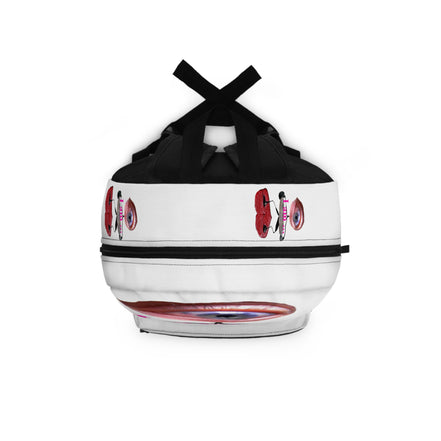 Surreal Eye Character Backpack — “I am…” Art Print School Bag