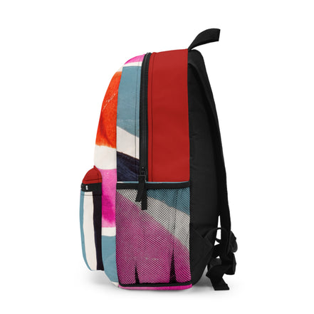 Colorwash Stripes Backpack — Vibrant Watercolor Stripe School & Travel Bag