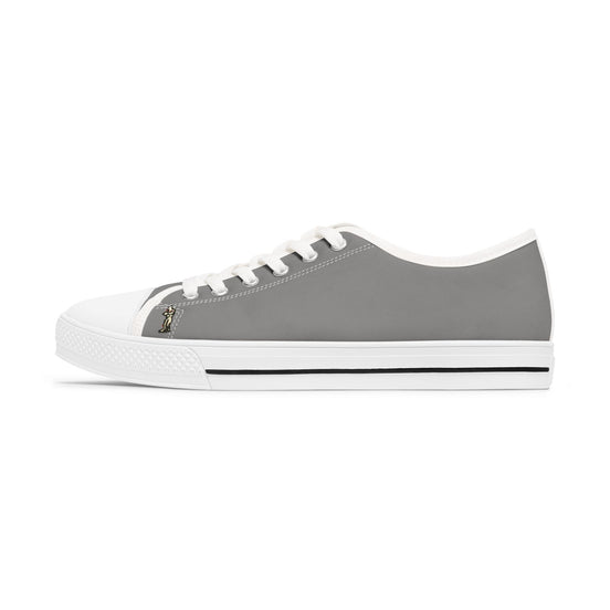 InTense – Women’s Abstract Figure Low-Top Canvas Sneakers – Grey Background