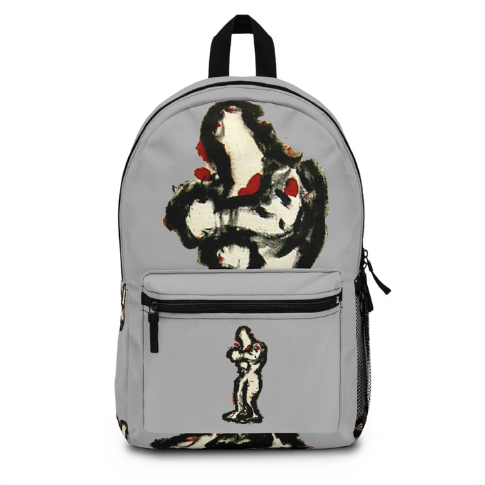 inTense — Abstract Figure Art Backpack (light grey)