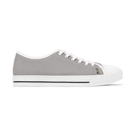InTense – Women’s Abstract Figure Low-Top Canvas Sneakers – Light Grey Background