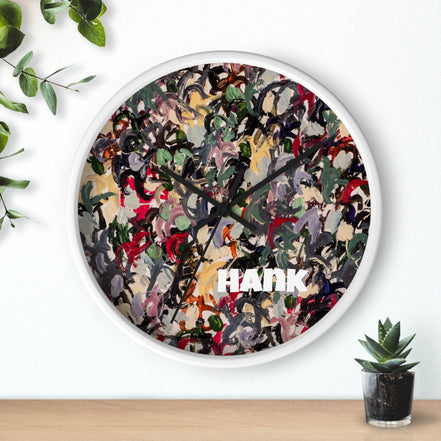 Hank — Abstract Brushstroke Designer Wall Clock (10")