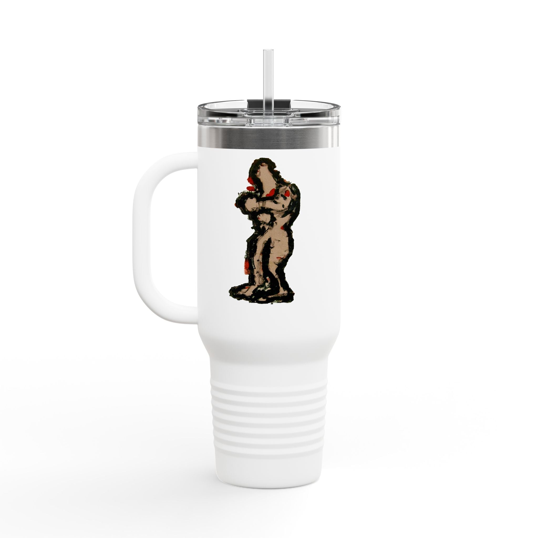 InTense – 40oz Insulated Travel Mug with Handle & Straw | Dishwasher-Safe Art Cup