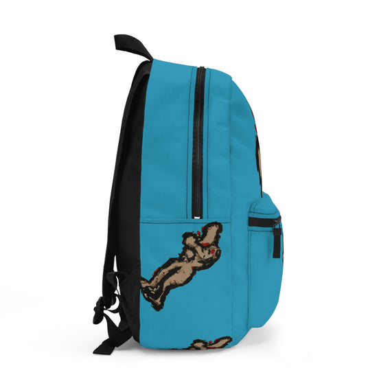 InTense — Abstract Figure Art Backpack ( turquoise)