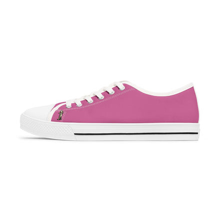 InTense – Women’s Abstract Figure Low-Top Canvas Sneakers – Light Pink Background