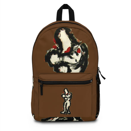 Abstract figure art backpack on brown background from the inTense line by WG Patrick Studios.

Image Name