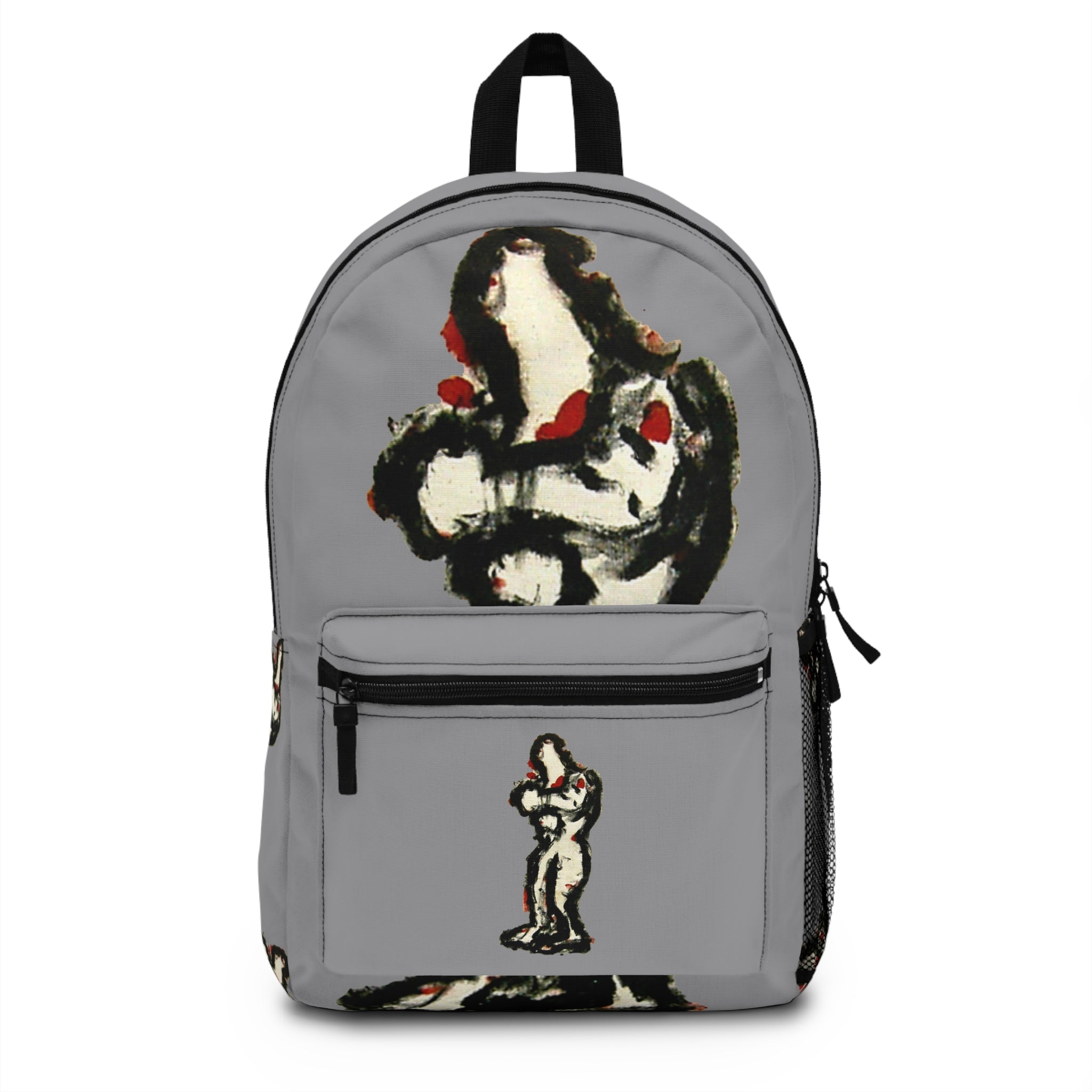 Abstract figure art backpack on grey background from the inTense line by WG Patrick Studios.