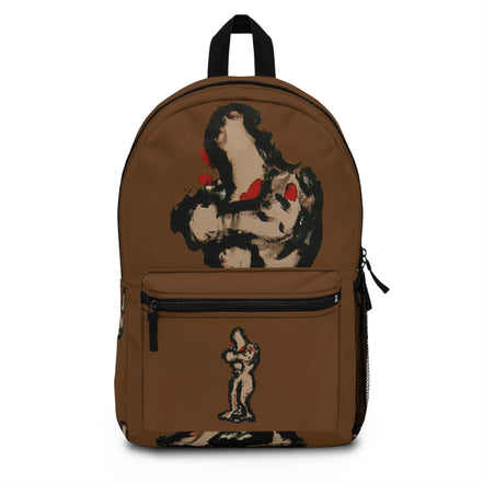 Abstract figure art backpack with brown skin figure on brown background from the inTenseA line by WG Patrick Studios.